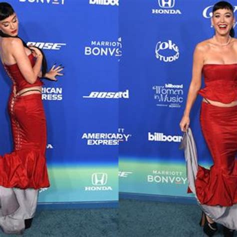 ass in dress|Katy Perry Wears Butt Revealing Dress in Risqué Red Carpet Look